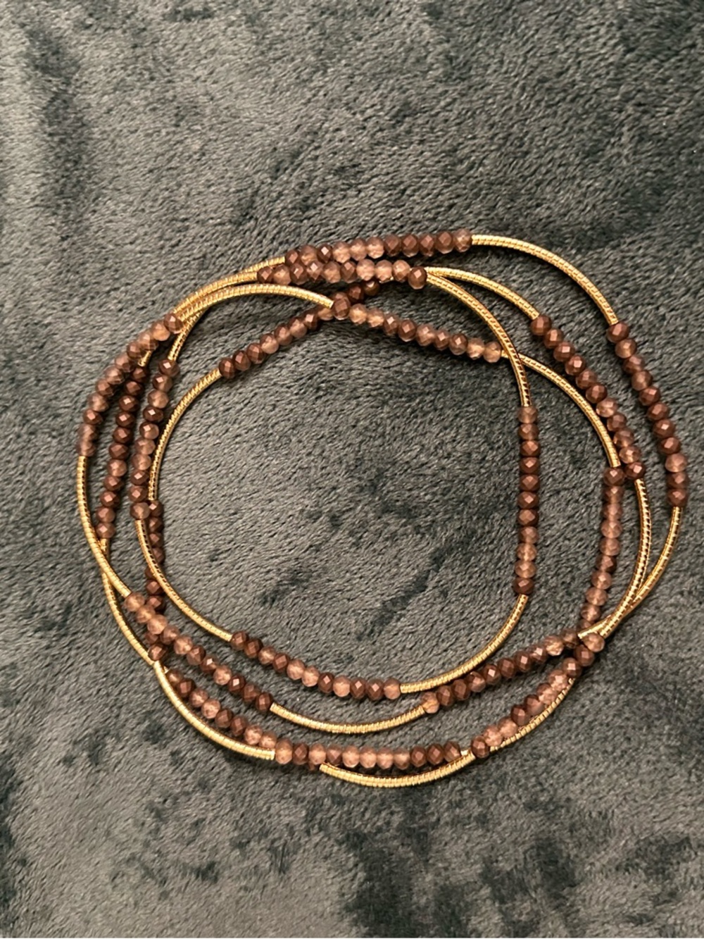Delicate Gold-Tone Beaded Women's Necklace - Layered Style